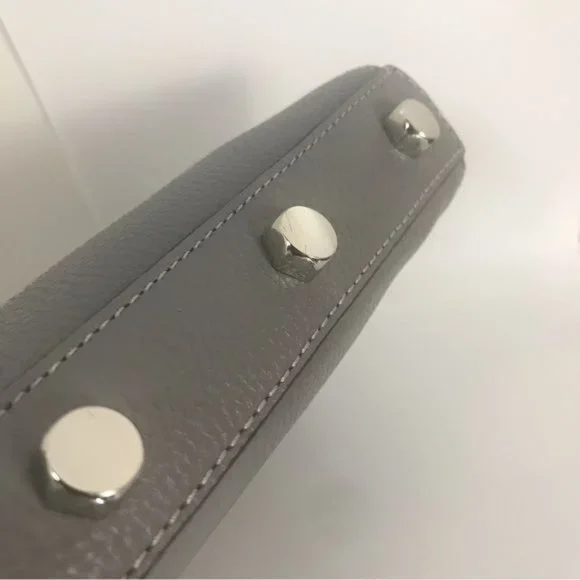 REBECCA MINKOFF Grained Leather Crossbody Bag in Gray - Picture 6 of 7